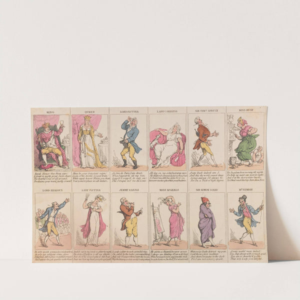 Twelfth night characters, sheet 2 by Thomas Rowlandson