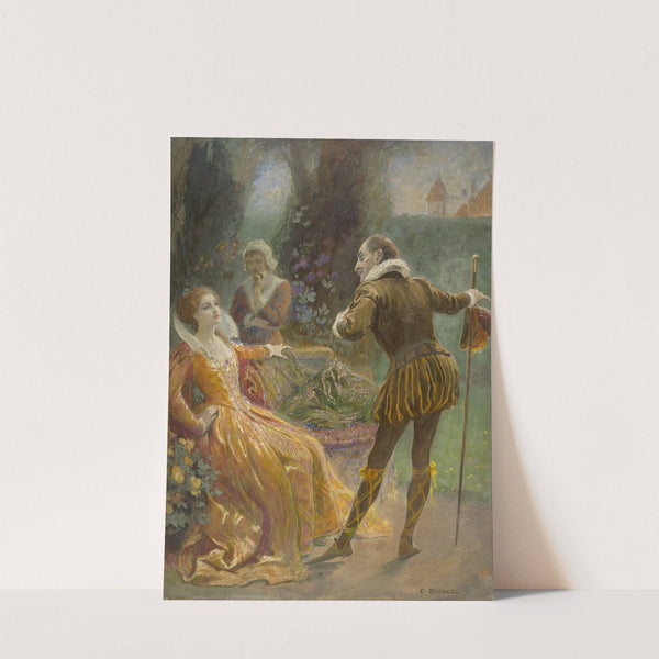 Twelfth night, Olivia and Malvolio (1901-1920) by Charles A. Buchel