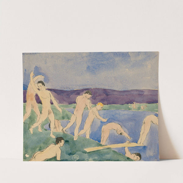 Twelve Nude Boys at the Beach (ca. 1914) by Charles Demuth