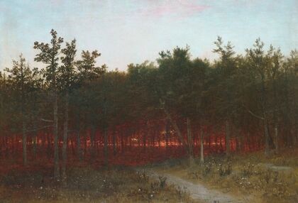 Twilight in the Cedars at Darien, Connecticut (1872)