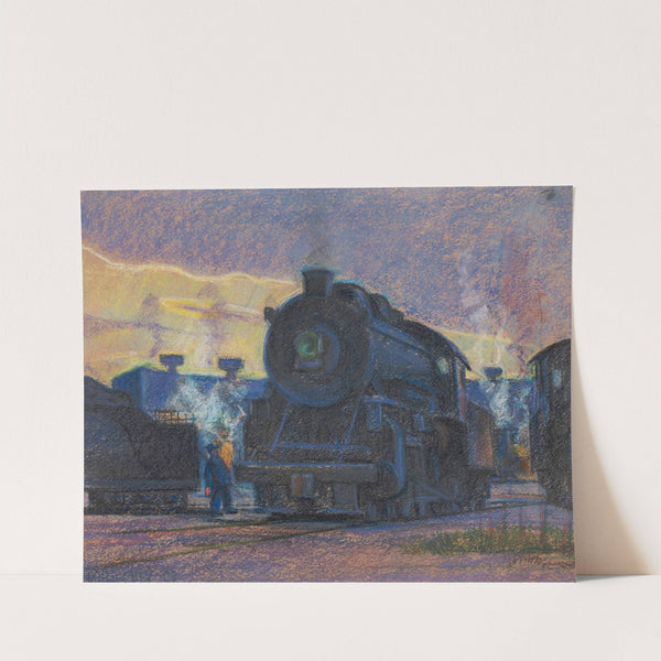 Twilight of Steam – Lindale Roundhouse (1952) by James C. Kulhanek