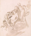 Two Allegorical Figures for a Ceiling