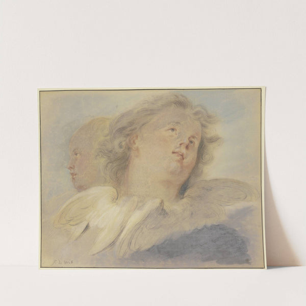 Two angel heads, by Jacob de Wit