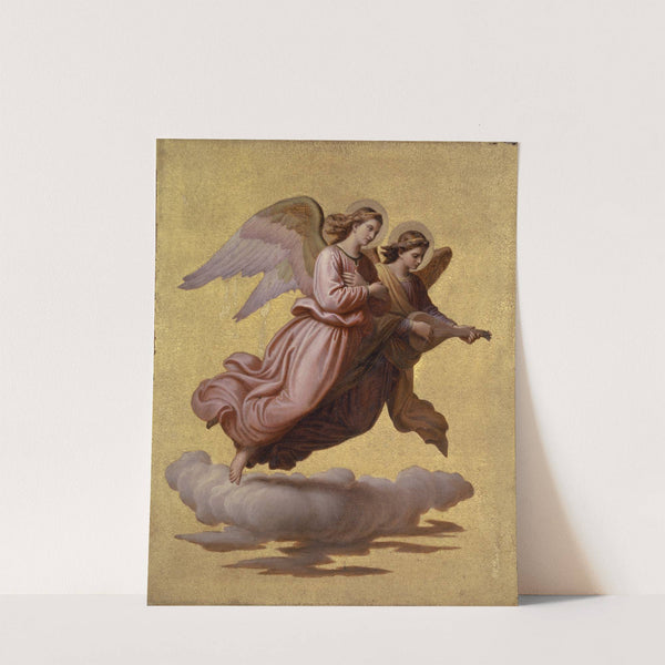 Two Angels Floating II by Johann von Schraudolph