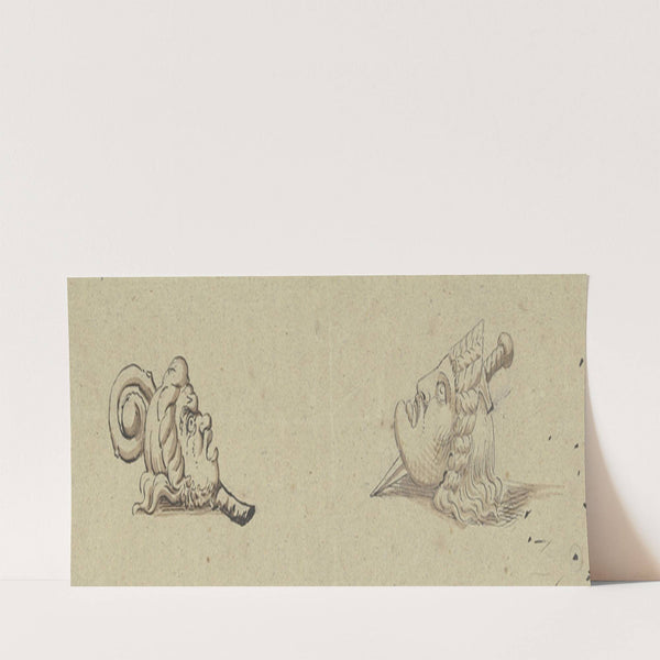 Two antique masks by Johann Wolfgang Von Goethe