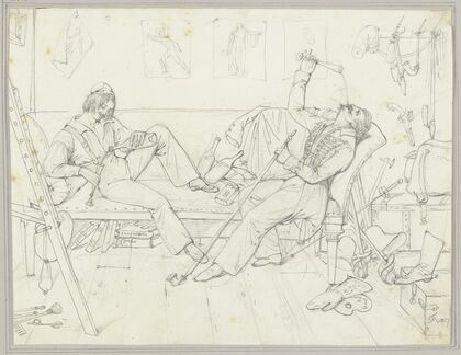 Two art students