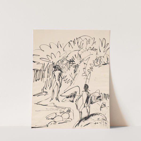 Two Bathers at Fehmarnküste (1912) by Ernst Ludwig Kirchner