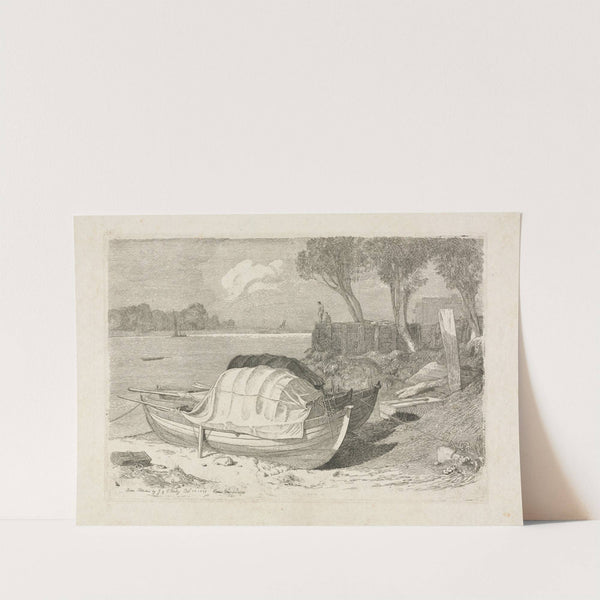 Two Beached Fishing Boats (1809) by Cornelius Varley