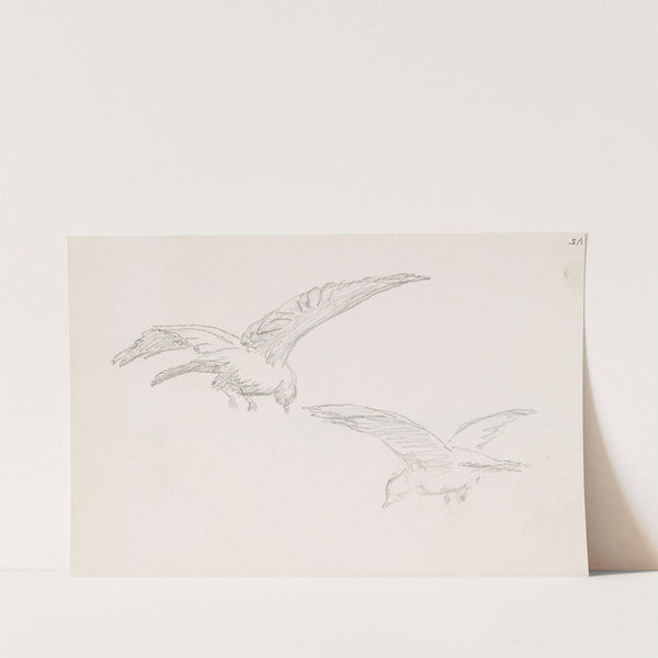 Two birds by Hans Gude
