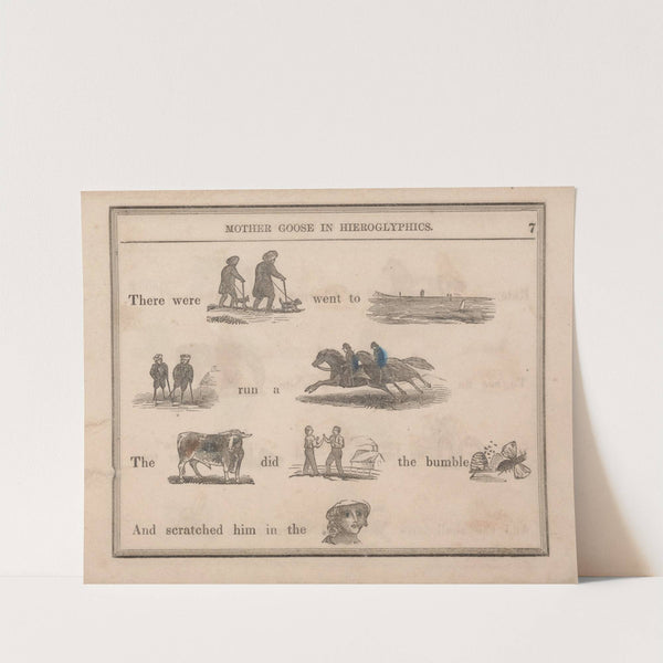 Two Blind Men, Sea, Two Cripples, Race, Bull, Fight, Bee, Face (1855) by Sherman & Co.