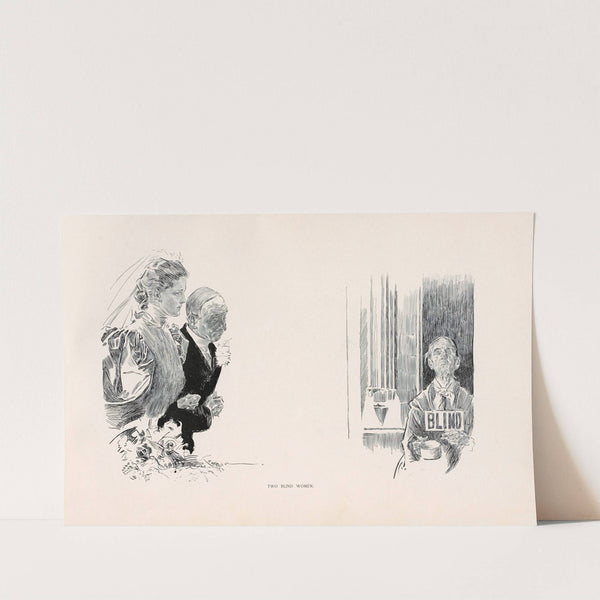 Two blind women (1896) by Charles Dana Gibson