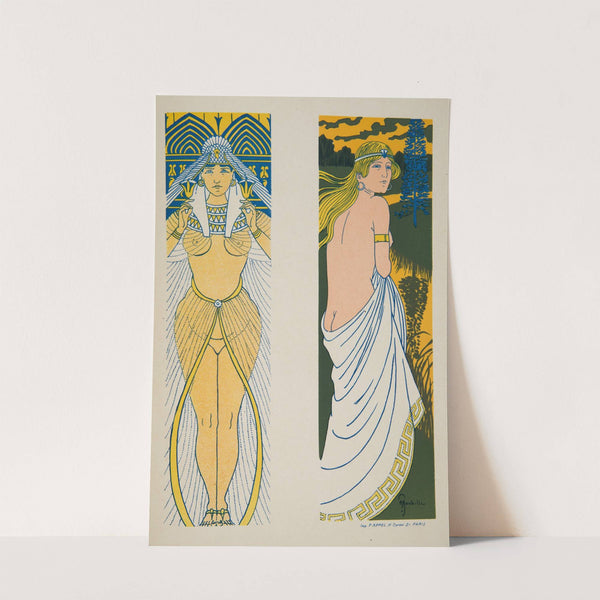 Two boards with female characters (1897) by Auguste Roubille