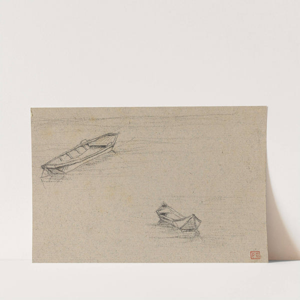 Two Boats for ‘L’Abside de Notre-Dame de Paris’ (probably c. 1854) by Charles Meryon