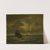Two Boats in a Storm (1870-75) by Jules Dupré