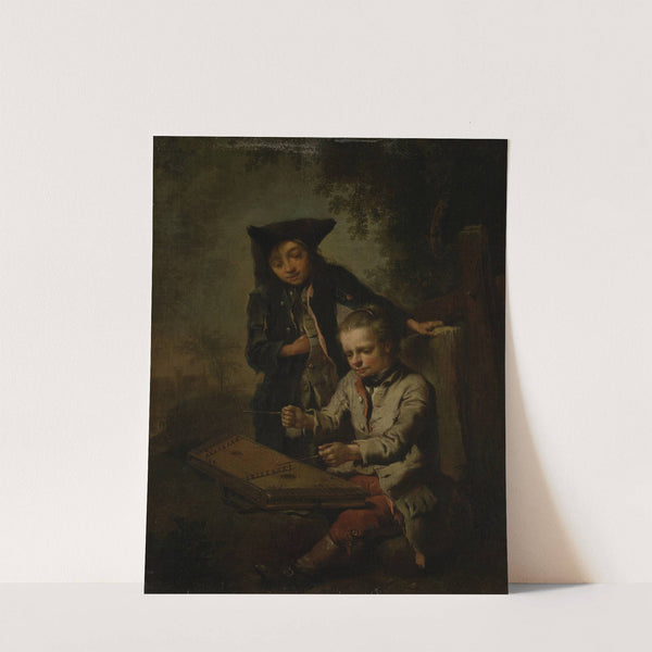 Two Boys, One of Them Playing the Dulcimer by Johann Conrad Seekatz