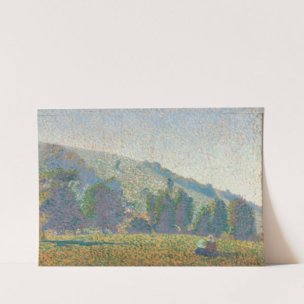 Two Breton women in a meadow by Emile Bernard