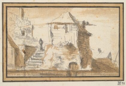 Two Buildings with a Stairway