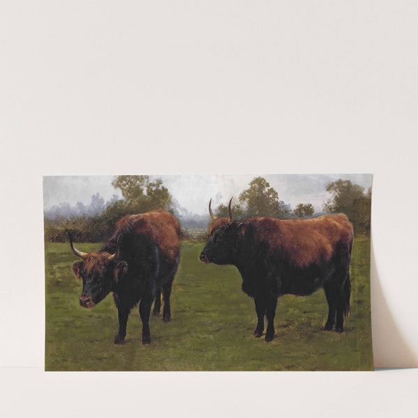 Two Bulls Grazing by Rosa Bonheur