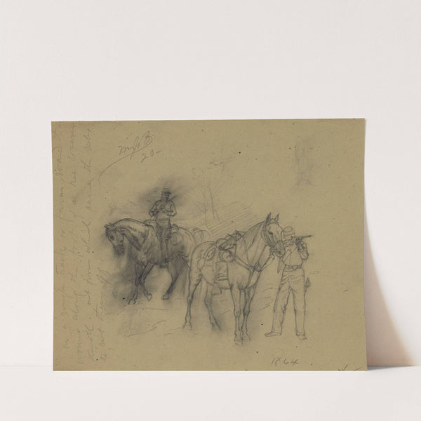 Two cavalrymen by Alfred Rudolph Waud