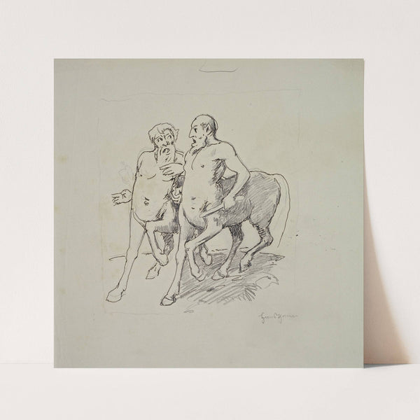 Two centaurs in conversation (1900) by Hans Thoma