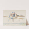 Two children and a dachshund on a plane by Karl Feiertag