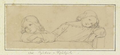Two children at the table