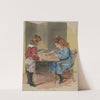 Two children playing with a puzzle by McLoughlin Bros