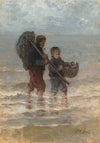 Two Children Wading