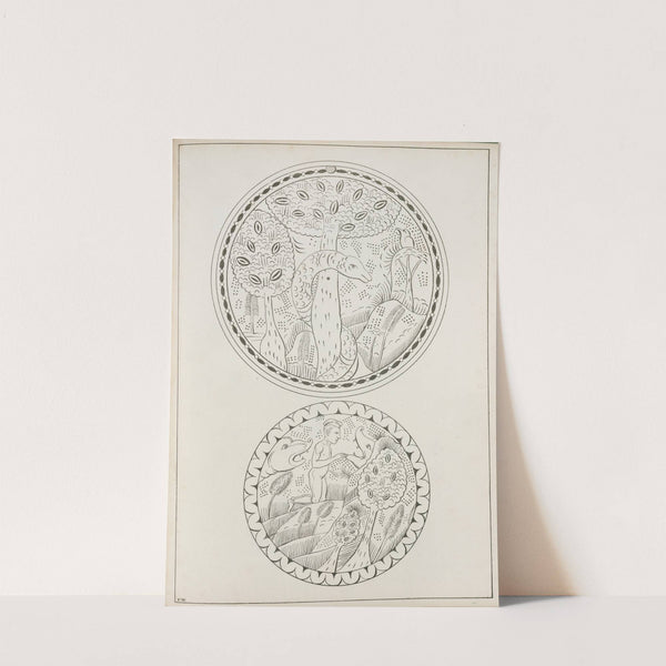 Two circular images by Antonio del Río