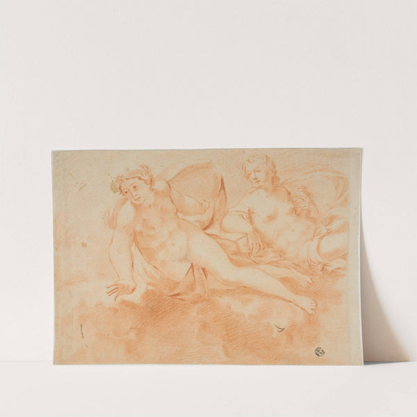 Two Cloud-Borne Nude Female Figures by Carlo Cignani