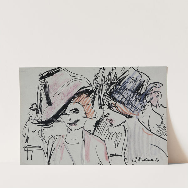 Two Cocottes (ca. 1910) by Ernst Ludwig Kirchner