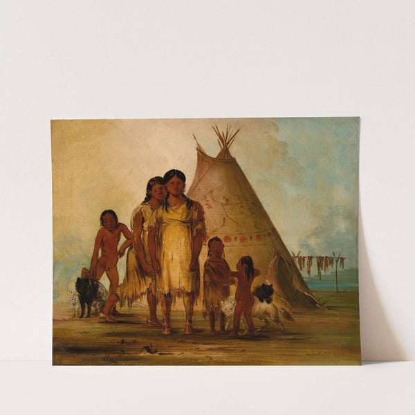 Two Comanche Girls by George Catlin