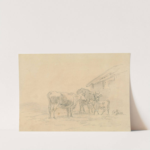 Two Cows and a Calf by Sawrey Gilpin