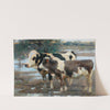 Two Cows By The Water (1900) by Heinrich Von Zügel
