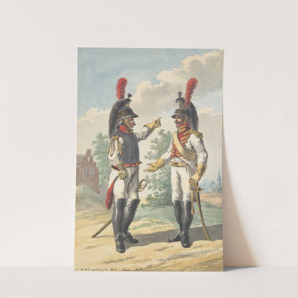 Two Cuirassiers of the Dutch Royal Horse Guard (1808) by Jan Anthonie Langendijk