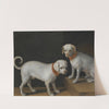 Two dogs with red collars by Tiberio Titi