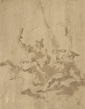 Two drinking men
