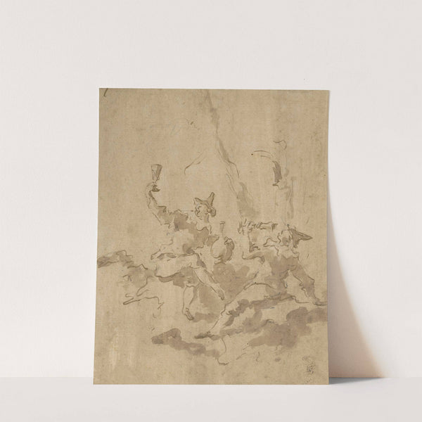 Two drinking men (ca. 1740 – 1770) by Francesco Guardi