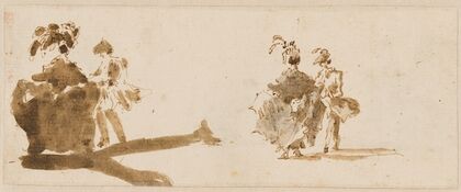 Two Elegant Couples (verso) (c. 1780)