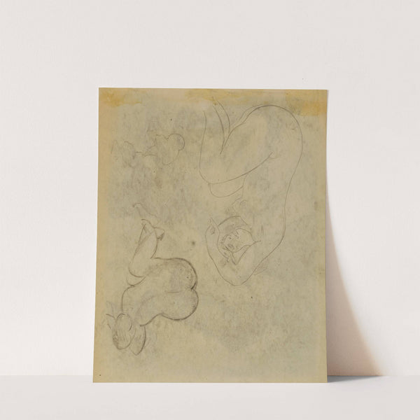 Two Female Figure Studies by Carl Newman