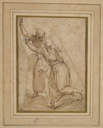 Two Female Figures, study for the Baptism of Christ in S. Francesco della Vigna, Venice