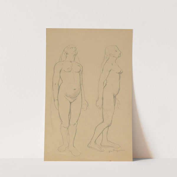 Two Female Nude Studies (1880 - 1900) by Hans Thoma