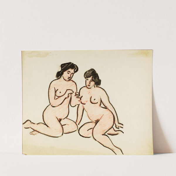 Two Female Nudes by Carl Newman