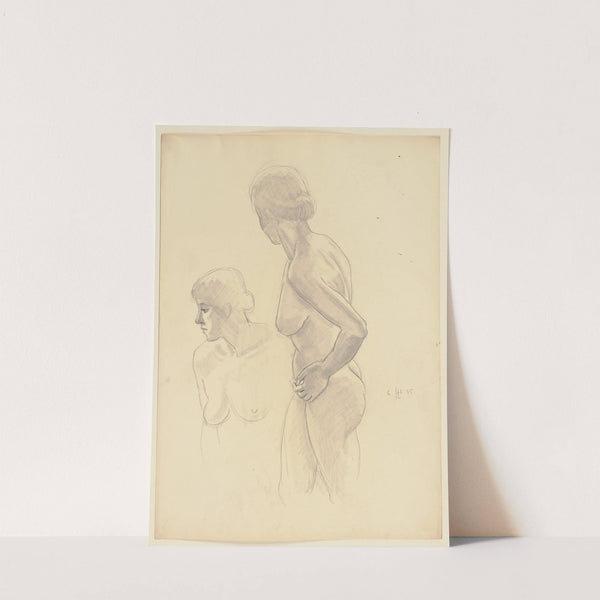 Two female nudes by Hermann Lismann