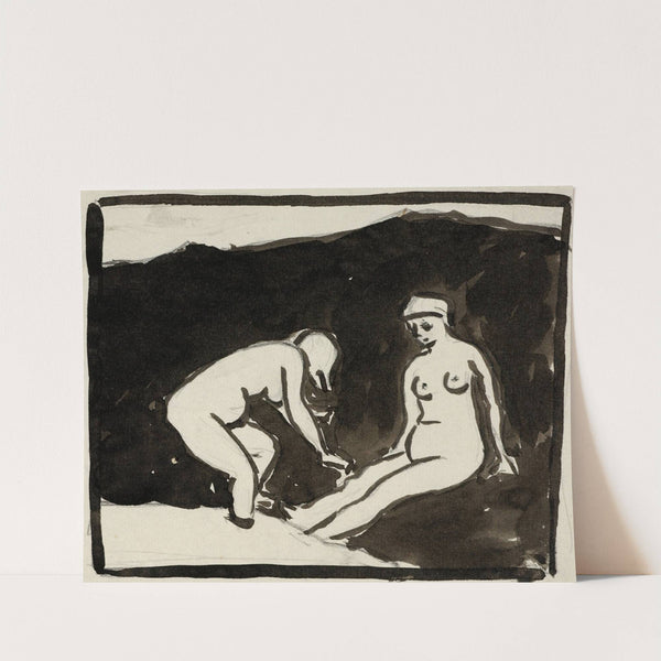 Two Female Nudes by Carl Newman