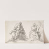 Two Figures of Evangelists Writing (ca. 1700–1750) by Pedro Duque y Cornejo