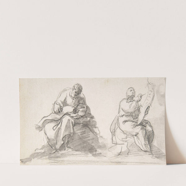 Two Figures of Evangelists Writing (ca. 1700–1750) by Pedro Duque y Cornejo