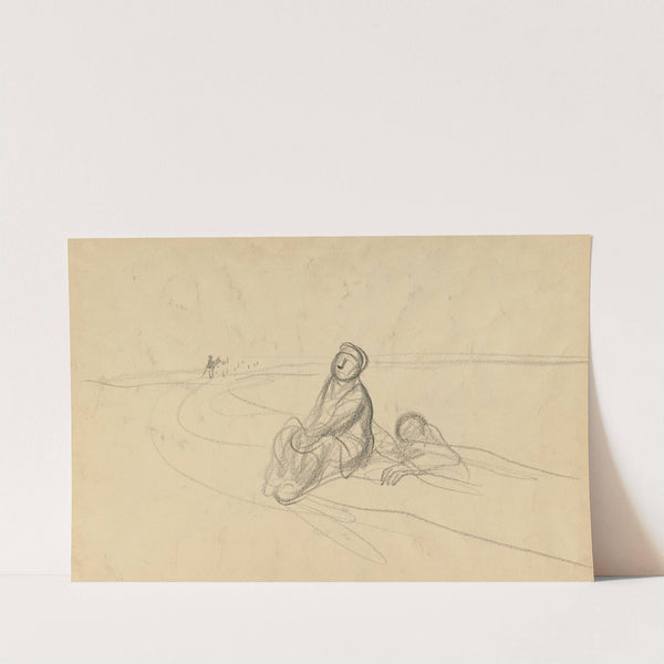 Two Figures on a Road (verso) (c. 1919) by Jean-Louis Forain