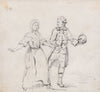 Two Figures with a Skull