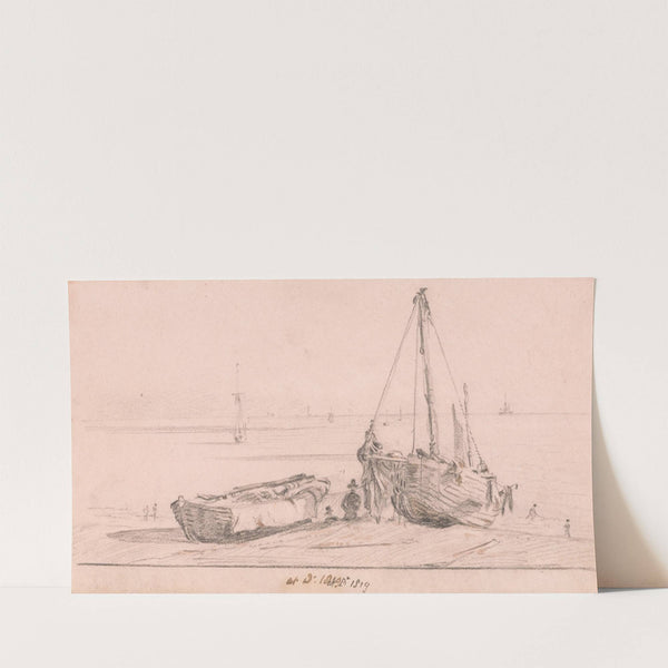 Two Fishing Boats at Brighton Beach (1819) by Agostino Aglio
